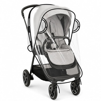 Stroller Rain Cover for Nuna Stroller,Clear Stroller Rain Cover,Windproof Travel Weather Shield,Protect from Dust Snow,Breathable Ventilation and Easy Access for Trip Use,Daily Walks