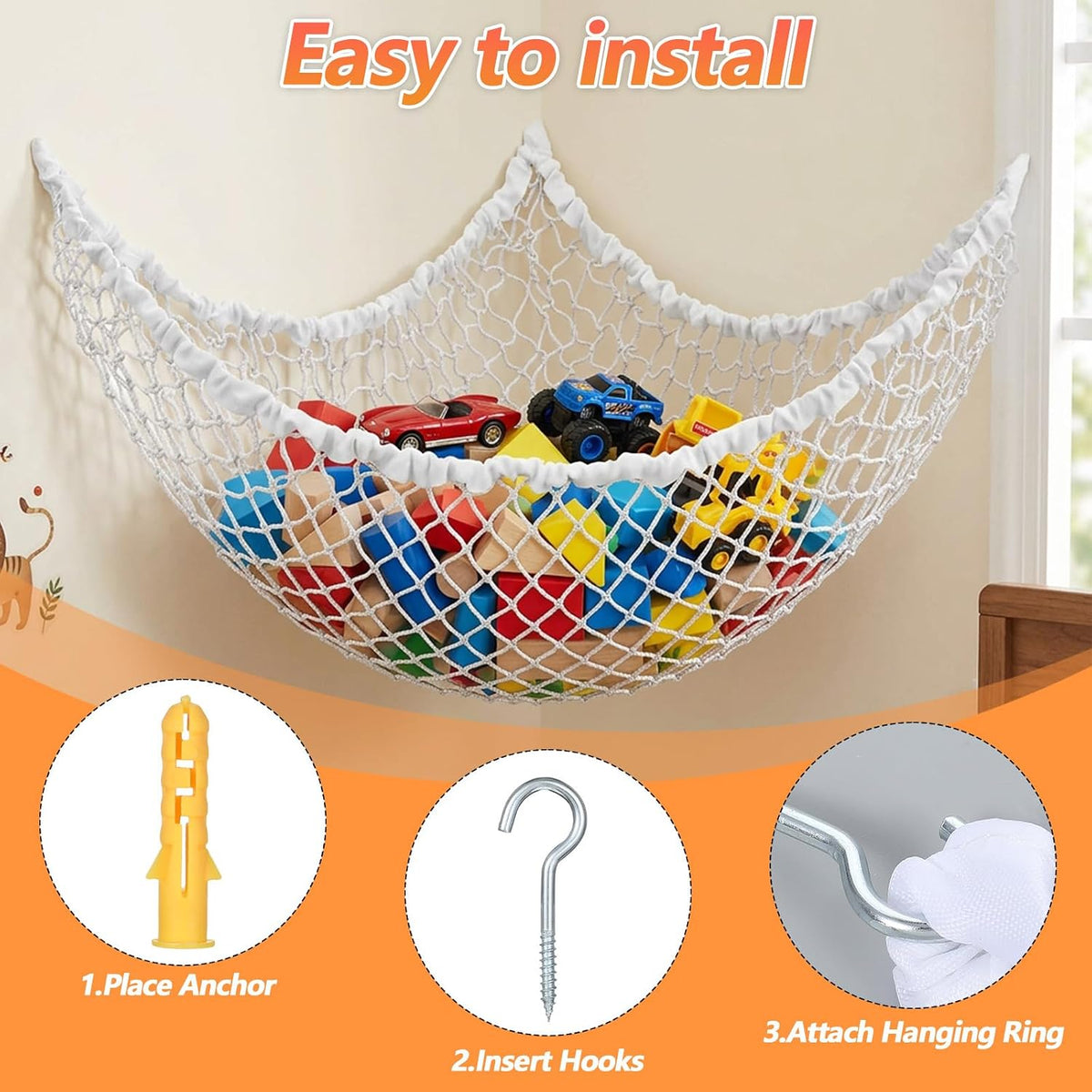 Stuffed Animal Hammock Corner Large Stuffed Animal Net
