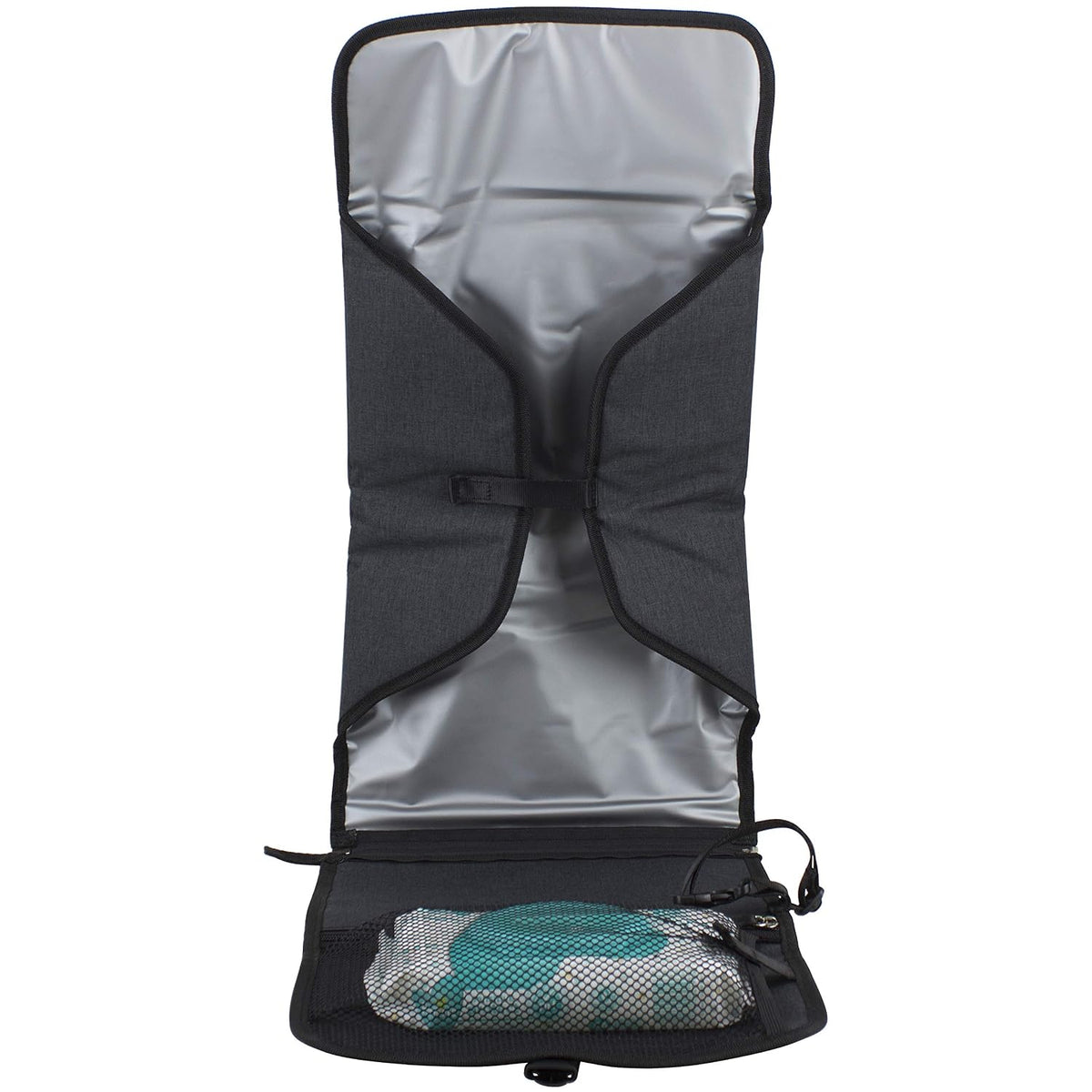 Baby Portable Water Resistant Diaper Changing Pad & Diaper Changing Kit Travel Bag Baby Station On the Go, Black Chambray