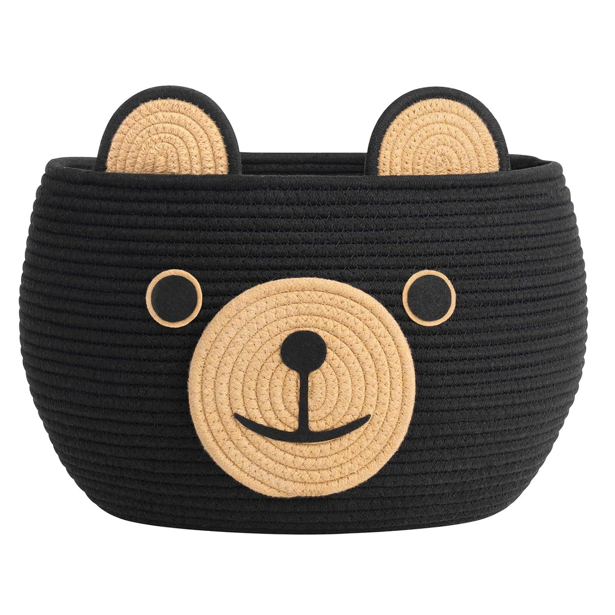 Baby Basket for Gifts Empty, Cute Bear Design, Light Brown