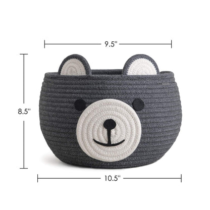 Baby Basket for Gifts Empty, Cute Bear Design, Light Brown