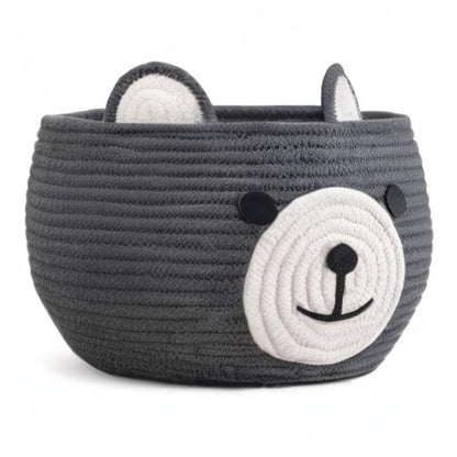 Baby Basket for Gifts Empty, Cute Bear Design, Light Brown