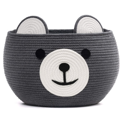 Baby Basket for Gifts Empty, Cute Bear Design, Light Brown