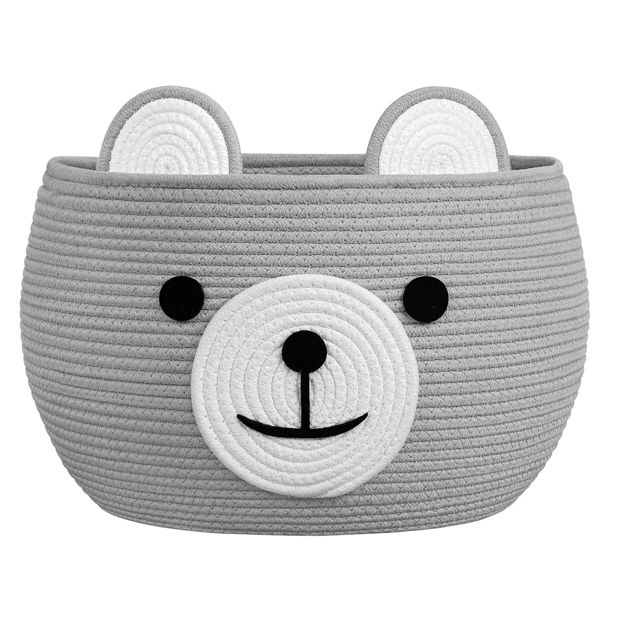 Baby Basket for Gifts Empty, Cute Bear Design, Light Brown