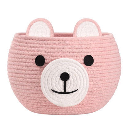 Baby Basket for Gifts Empty, Cute Bear Design, Light Brown