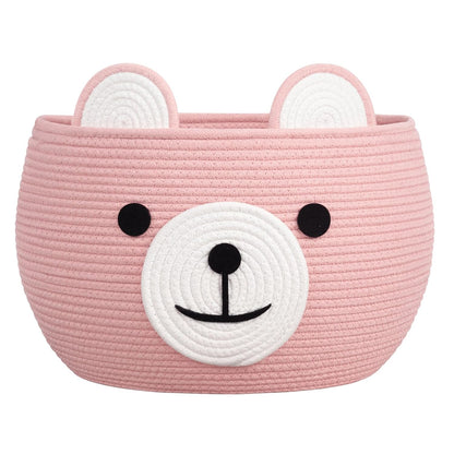 Baby Basket for Gifts Empty, Cute Bear Design, Light Brown