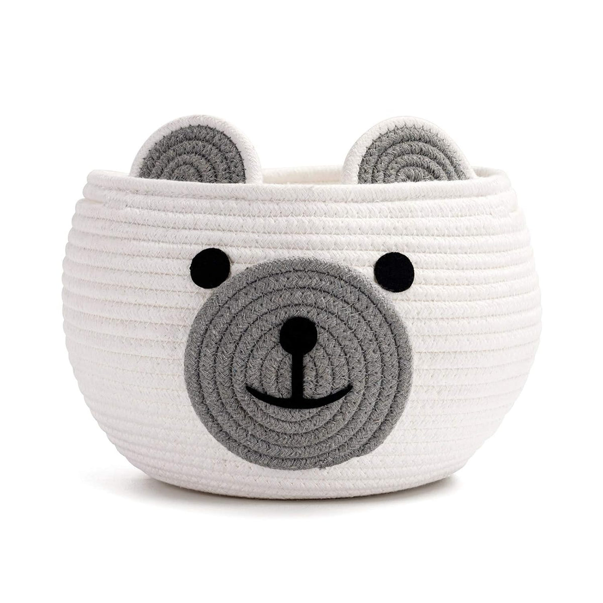 Baby Basket for Gifts Empty, Cute Bear Design, Light Brown