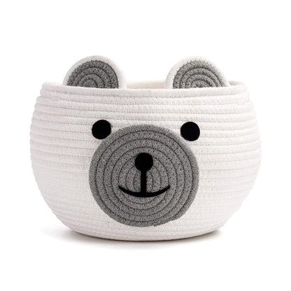 Baby Basket for Gifts Empty, Cute Bear Design, Light Brown