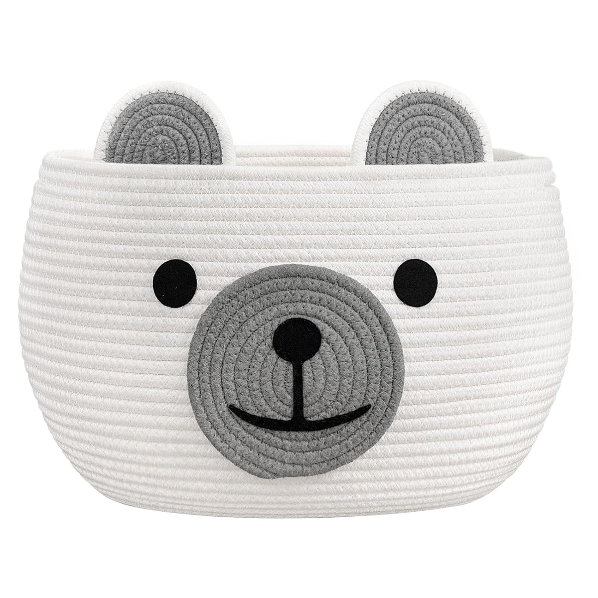 Baby Basket for Gifts Empty, Cute Bear Design, Light Brown