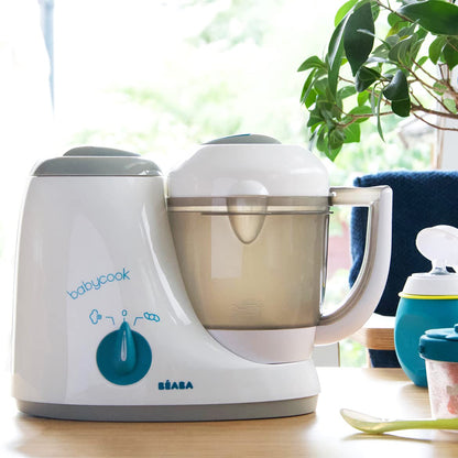 BEABA Babycook Original, 5-in-1 Baby Food Maker: Steam Cook, Blend, Reheat, Defrost, Strerilize. Large 27 oz capacity, The Global Leader in Baby Food Processors