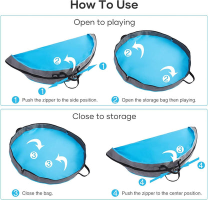 Foldable Building Mat with Storage Bag Portable Designs for Indoor Outdoor Activities