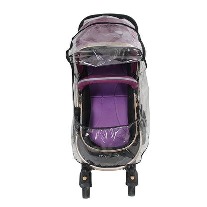 Baby Stroller Cover PVC Universal Baby Stroller Rain Cover Dust Wind Pram Accessory 21.7 x 29.5 x 15.7inch