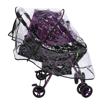 Baby Stroller Cover PVC Universal Baby Stroller Rain Cover Dust Wind Pram Accessory 21.7 x 29.5 x 15.7inch