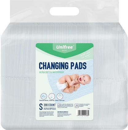 Portable Changing Pads, Under Pads, Bed Pads, Ultra Soft, Waterproof, Quite Competitively Price, 17x24inch, 200 Count
