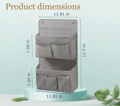 Wall Hanging Organizer – Over the Door Storage & Behind Door Organizer for Dormitory, Bathroom, Bedroom, Kitchen, Nursery, Space-Saving (Black)