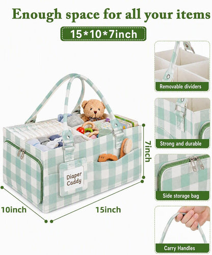 Baby Diaper Caddy Organizer for Diapers and Newborn Essentials