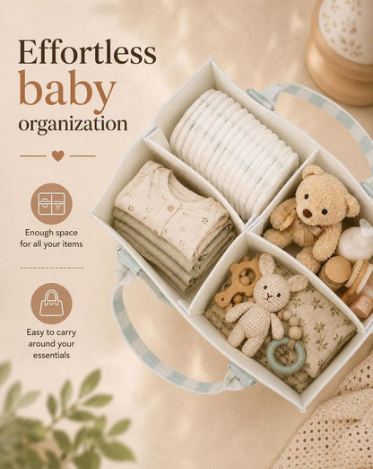 Baby Diaper Caddy Organizer for Diapers and Newborn Essentials