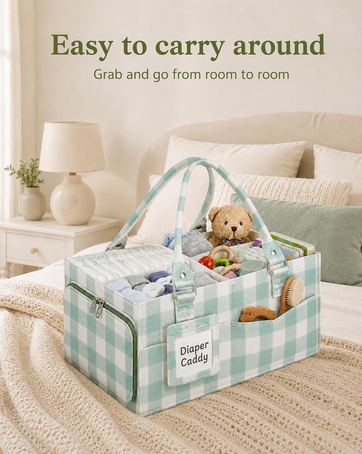 Baby Diaper Caddy Organizer for Diapers and Newborn Essentials