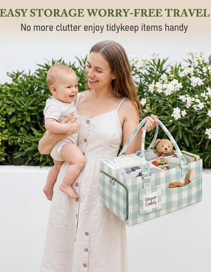 Baby Diaper Caddy Organizer for Diapers and Newborn Essentials
