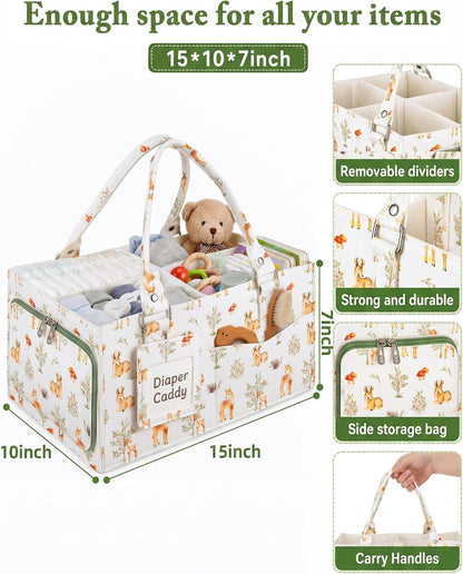 Baby Diaper Caddy Organizer for Diapers and Newborn Essentials