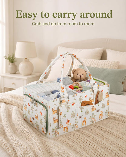 Baby Diaper Caddy Organizer for Diapers and Newborn Essentials