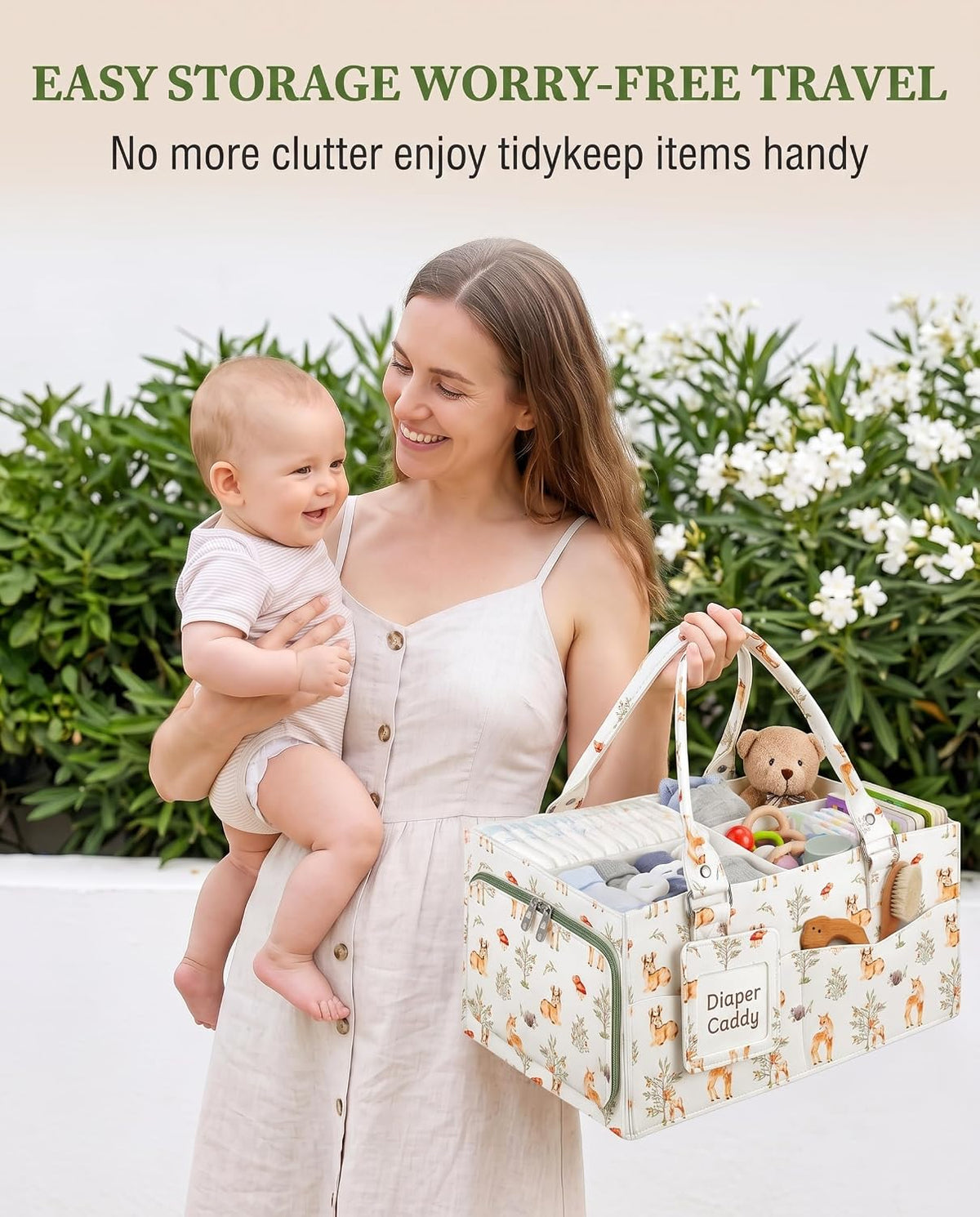Baby Diaper Caddy Organizer for Diapers and Newborn Essentials
