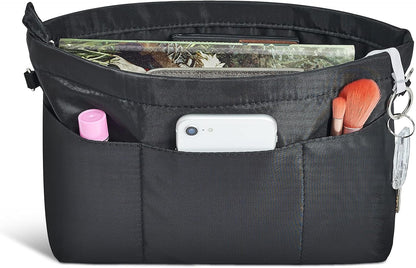 Premium Nylon Purse Organizer Tote Handbag Insert Organizers Bag in Bag Zipper 13 Pockets 5 Sizes