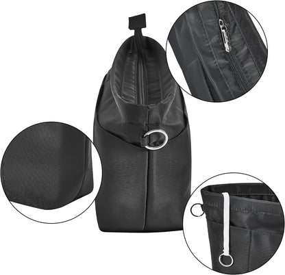 Premium Nylon Purse Organizer Tote Handbag Insert Organizers Bag in Bag Zipper 13 Pockets 5 Sizes