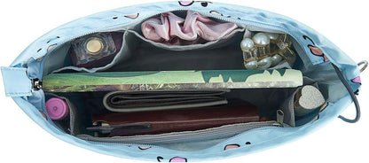 Premium Nylon Purse Organizer Tote Handbag Insert Organizers Bag in Bag Zipper 13 Pockets 5 Sizes