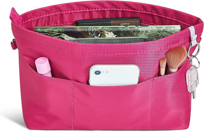 Premium Nylon Purse Organizer Tote Handbag Insert Organizers Bag in Bag Zipper 13 Pockets 5 Sizes