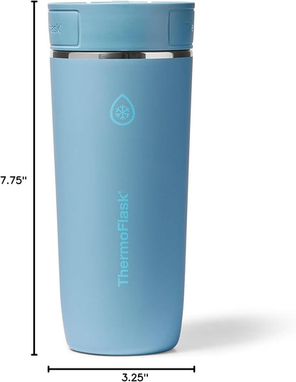 Stainless Steel Travel Coffee Tumbler with Sip-N-Lok Auto-Seal Lid (16 oz, Sage Green) - Leakproof Insulated Mug for Coffee & Tea