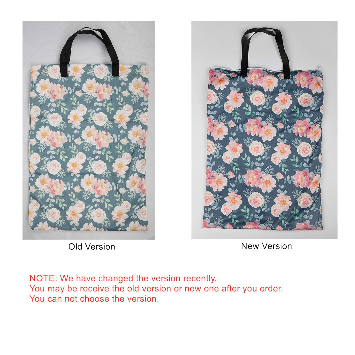 Large Hanging Wet/Dry Cloth Diaper Pail Bag for Reusable Diapers or Laundry (Rose)