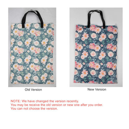 Large Hanging Wet/Dry Cloth Diaper Pail Bag for Reusable Diapers or Laundry (Rose)