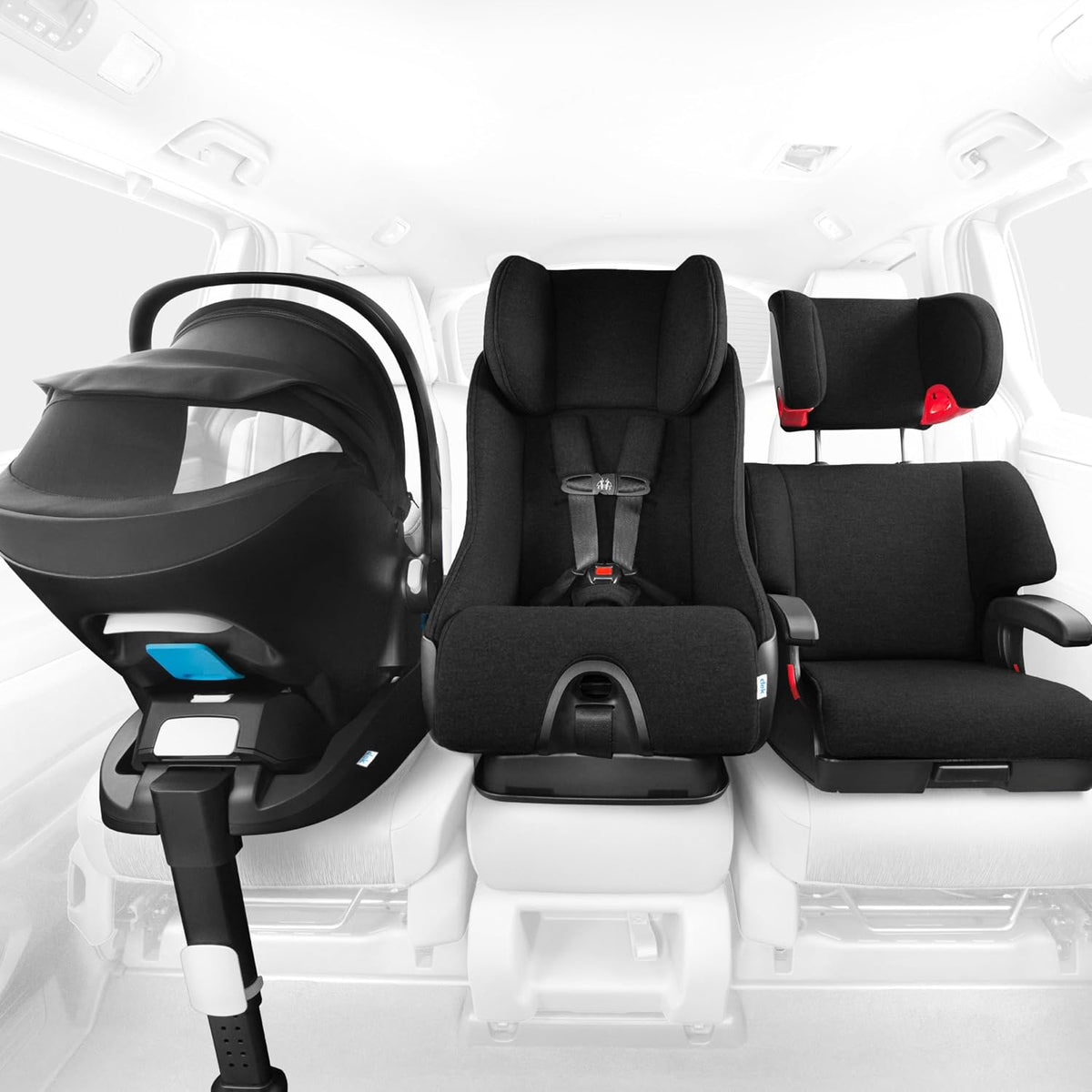 Liing Infant Car Seat with Adjustable Load Leg, Compact, Lightweight Design, 7 Recline Positions, Easy-to-Use Rigid Latch, and Flame Retardant-Free (Railroad Ziip)