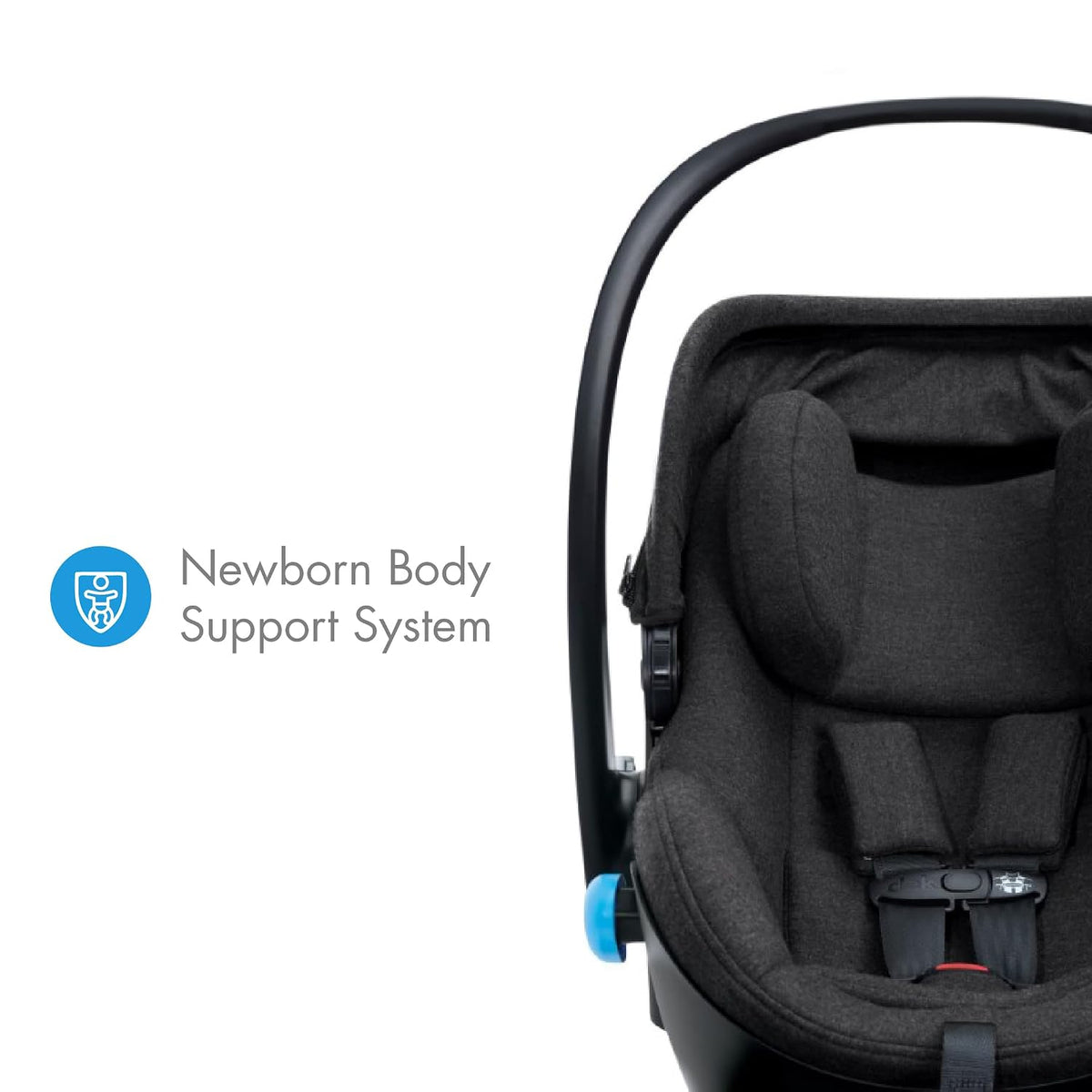 Liing Infant Car Seat with Adjustable Load Leg, Compact, Lightweight Design, 7 Recline Positions, Easy-to-Use Rigid Latch, and Flame Retardant-Free (Railroad Ziip)