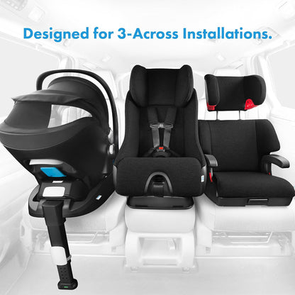 Liing Infant Car Seat with Adjustable Load Leg, Compact, Lightweight Design, 7 Recline Positions, Easy-to-Use Rigid Latch, and Flame Retardant-Free (Railroad Ziip)