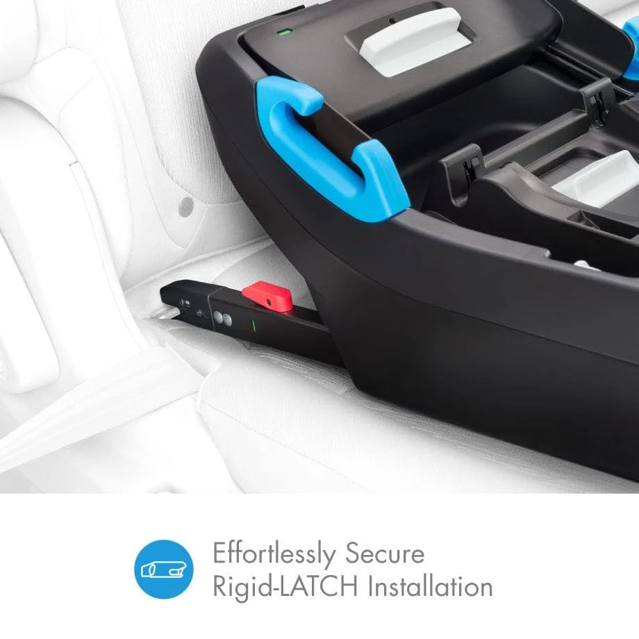 Liing Infant Car Seat with Adjustable Load Leg, Compact, Lightweight Design, 7 Recline Positions, Easy-to-Use Rigid Latch, and Flame Retardant-Free (Railroad Ziip)