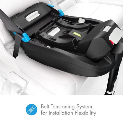 Liing Infant Car Seat with Adjustable Load Leg, Compact, Lightweight Design, 7 Recline Positions, Easy-to-Use Rigid Latch, and Flame Retardant-Free (Railroad Ziip)