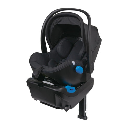 Liing Infant Car Seat with Adjustable Load Leg, Compact, Lightweight Design, 7 Recline Positions, Easy-to-Use Rigid Latch, and Flame Retardant-Free (Railroad Ziip)