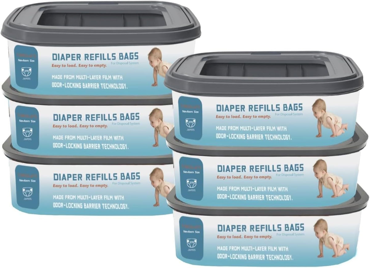 6 Pack Standard Square Refills Disposal Bags Refill