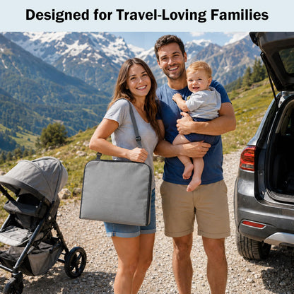 Baby Diaper Changing Station for Car & Backseat Organizer - Large Portable Baby Changing Pad for Travel with 4 Pockets, Clear Tablet Viewer, Waterproof Mat, Newborn Road Trip Essentials