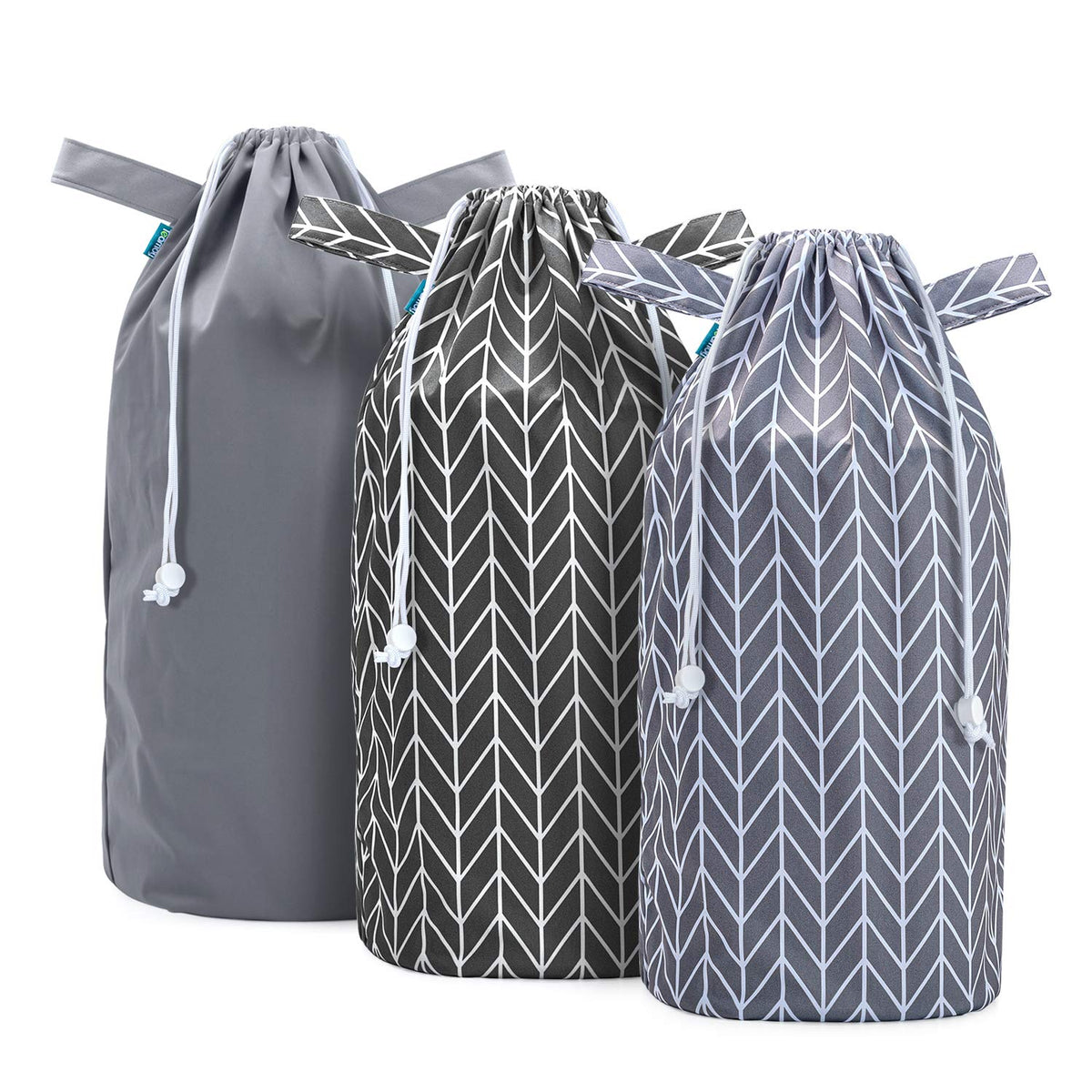 3 Pack Pail Liner for Cloth Diaper, Gray+Gray Arrows+Black Arrows