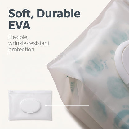 Baby Wipe Case Travel Holder Keeps Wipes Moist Set of Wet Wipes Holders Cases Portable Travel On The Go Refillable Dispenser Container Diaper Wipe Holders