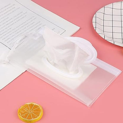Baby Wipe Case Travel Holder Keeps Wipes Moist Set of Wet Wipes Holders Cases Portable Travel On The Go Refillable Dispenser Container Diaper Wipe Holders