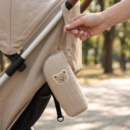Insulated Bottle Carrier Foldable Cloth Thermal Bag for On-the-go