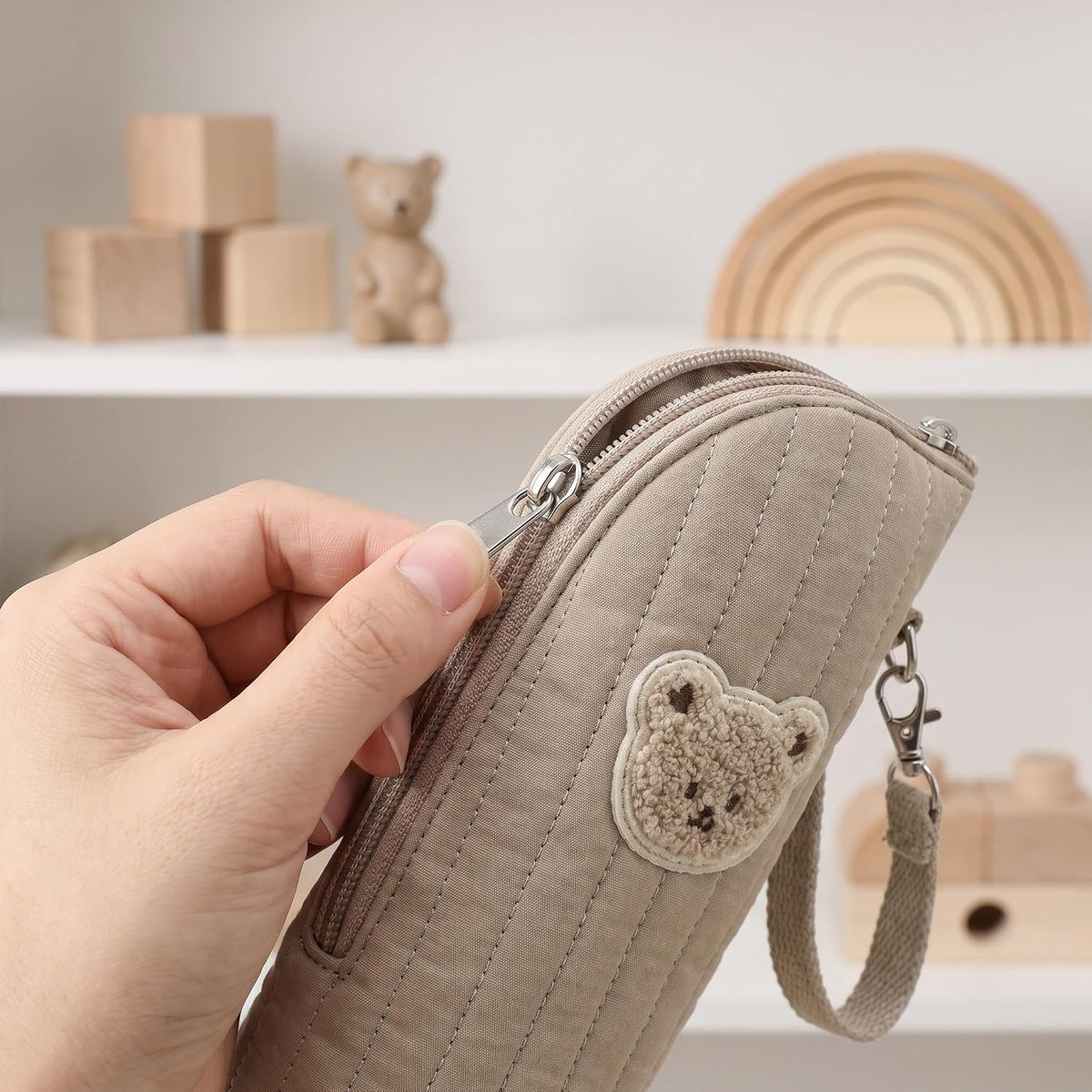 Insulated Bottle Carrier Foldable Cloth Thermal Bag for On-the-go