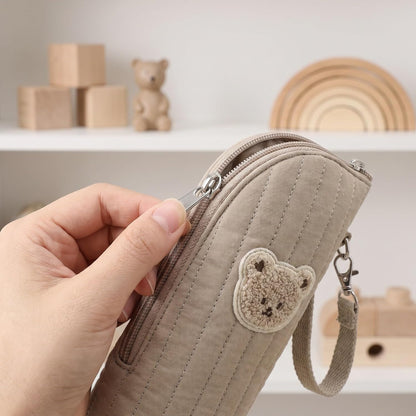 Insulated Bottle Carrier Foldable Cloth Thermal Bag for On-the-go