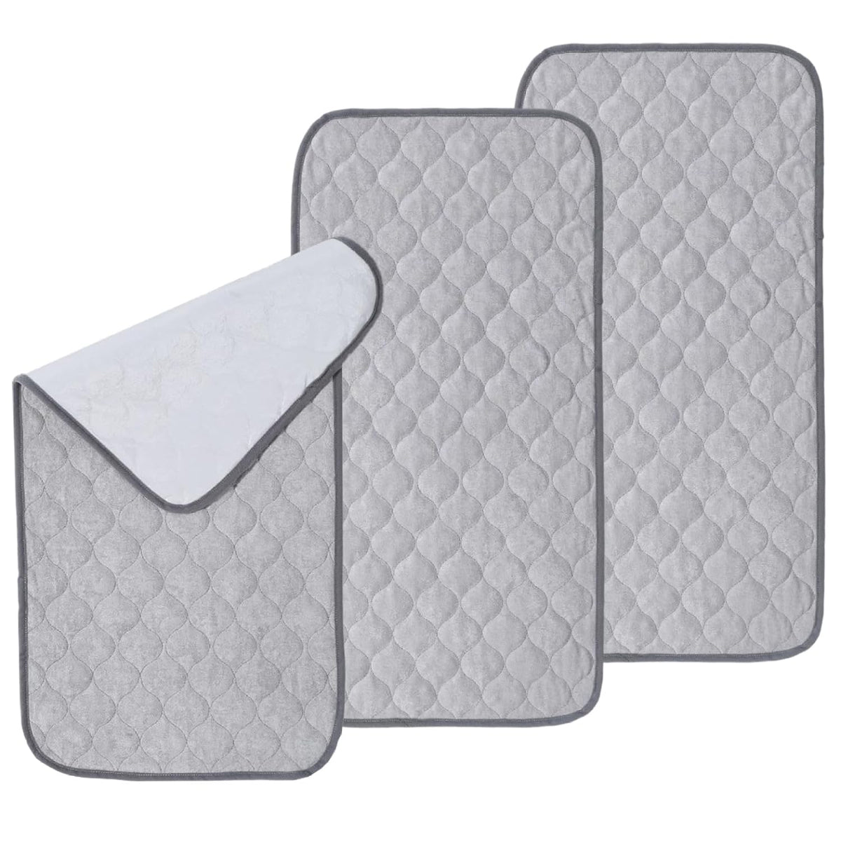 3PCS Waterproof Changing Pad Liners 27x14 Reusable Portable Diaper Changing Mat Machine Washable