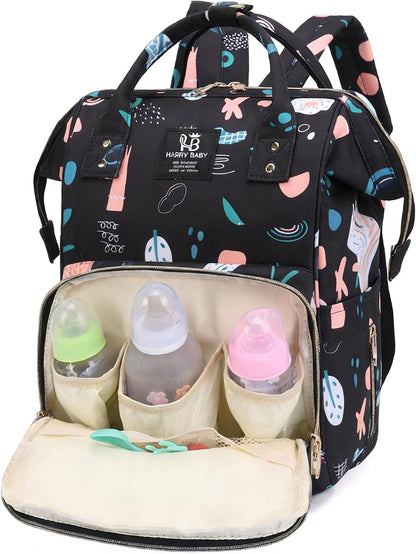 Diaper Bag Backpack for Moms Baby Essentials Travel Tote Nappy Changing Bag with Insulated Pockets,Multi-Waterproof Backpack (Blue)