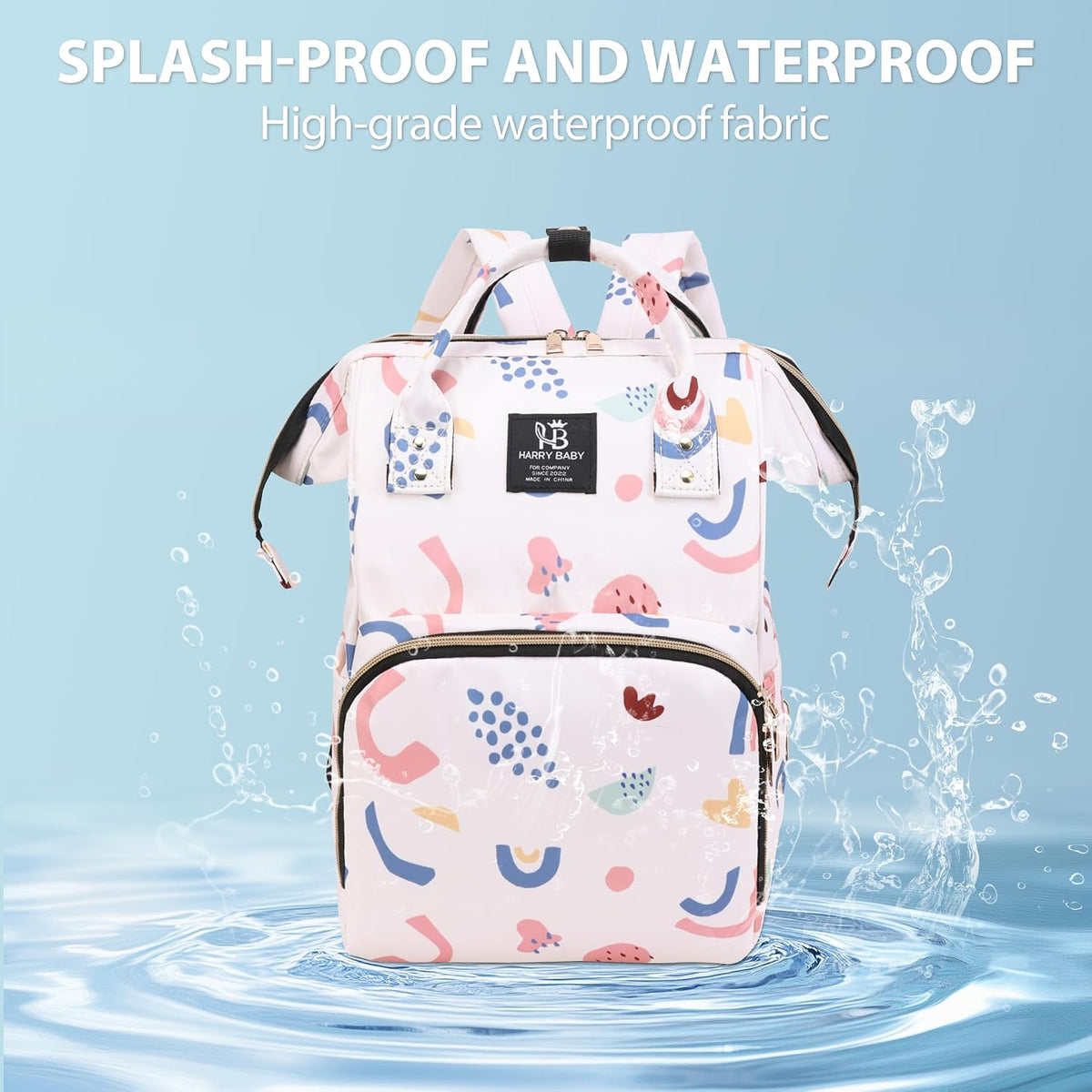 Diaper Bag Backpack for Moms Baby Essentials Travel Tote Nappy Changing Bag with Insulated Pockets,Multi-Waterproof Backpack (Blue)